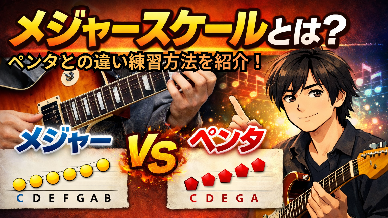 メジャースケールとは？ペンタとの違いと練習方法を紹介