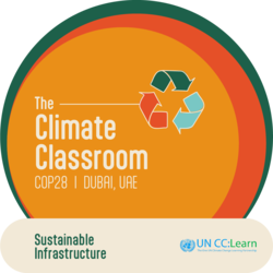 Badge COP28: Sustainable infrastructure