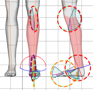 男性和装　脚拡大図