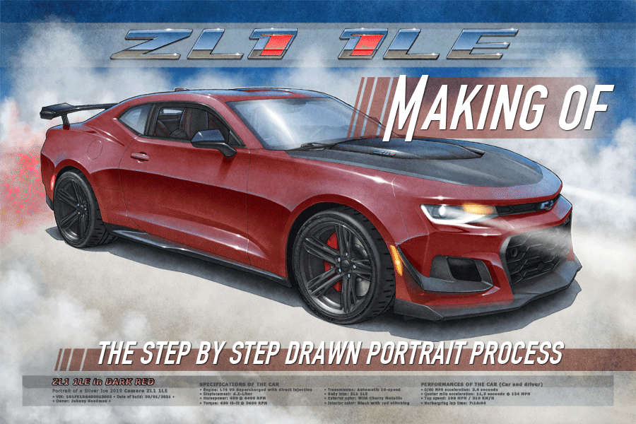 Camaro ZL1 1LE step by step animation