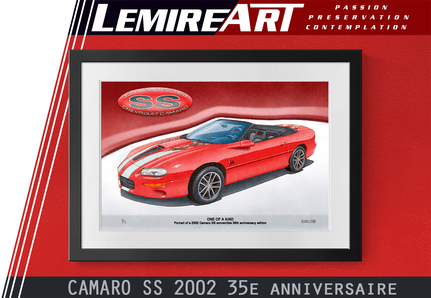 2002 Camaro SS 35th anniversary convertible art print