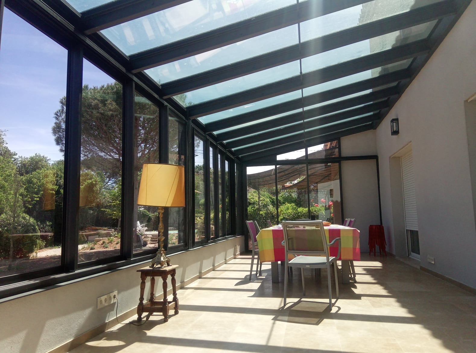 Verrière, structure en acier,  vitrage en toiture contrôle solaire cool-lite xtreme. Nîmes, Gard (30) Métalud'oc