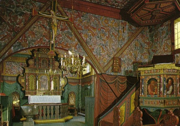 Innenansicht der Stabkirche