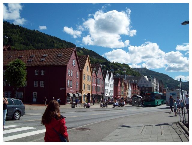 Blick auf Bryggen oder auch Tyske Bryggen..