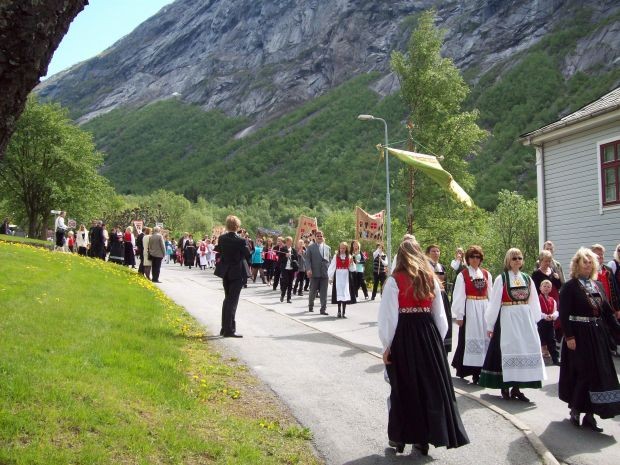 Festumzug in Tyssedal/ Hordaland