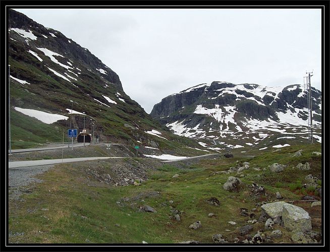 hier kommt der Haukelitunnel auf dem Haukelipass aus...