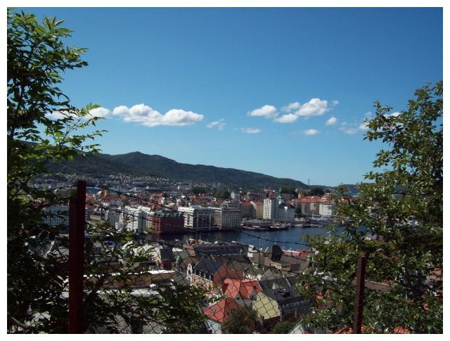 Blick ueber das Haeusermeer Bergens...