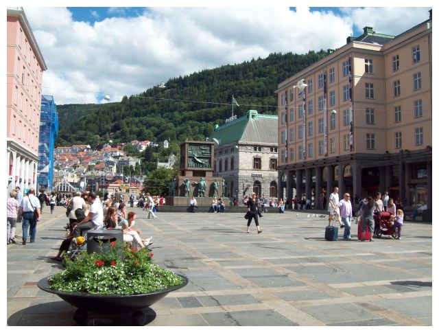 Orgallmenningen, Fussgaenerzone in Bergen...