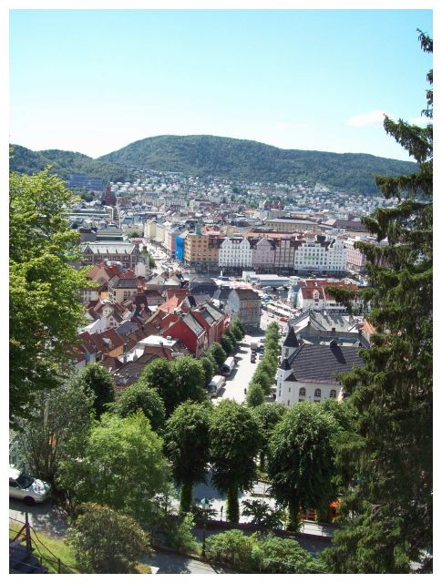 Blick ueber das Haeusermeer Bergens...