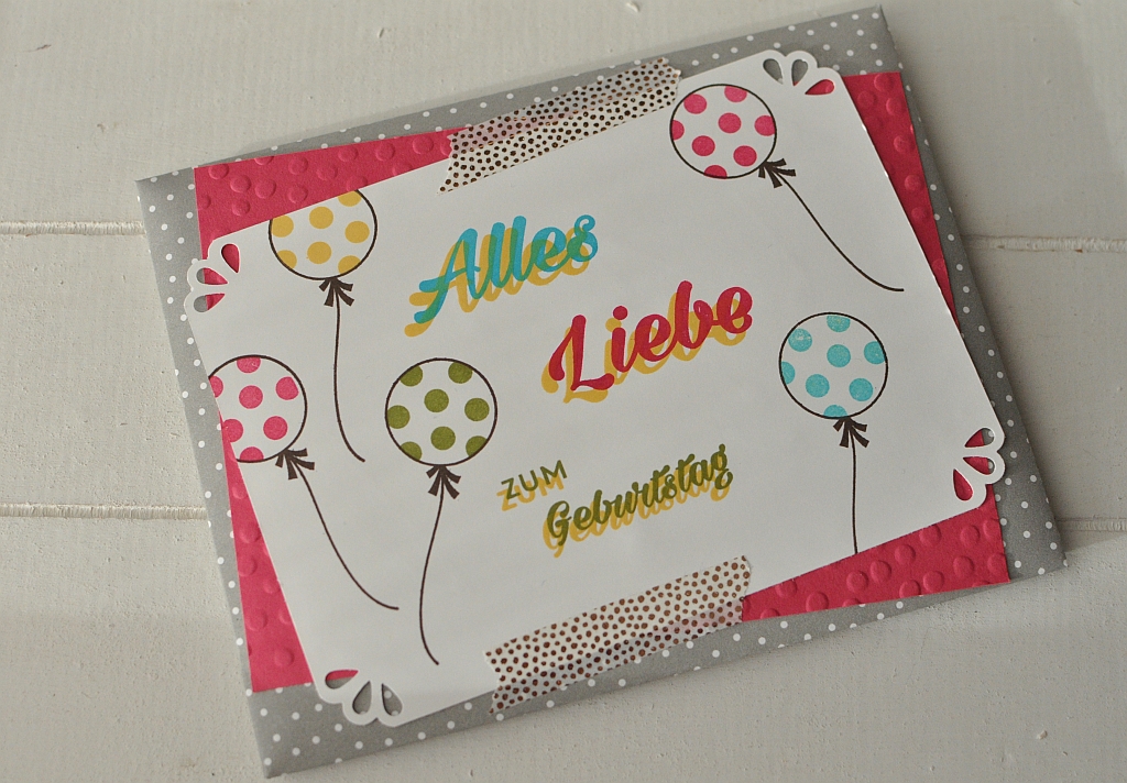 Umschlag zum Geburtstag stempeldichbunt