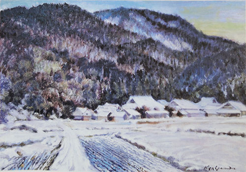 安田謙　雪の飛騨路　1992年