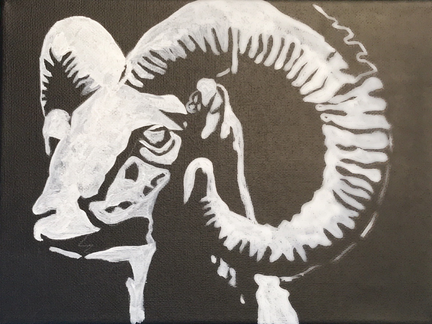ARIES  Acrylpainting on canvas, ca. 20 x 20 cm