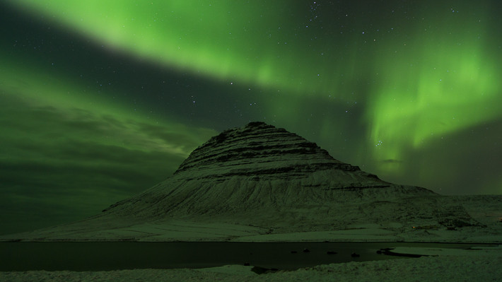Aurora borealis - Kirkjufell, Iceland