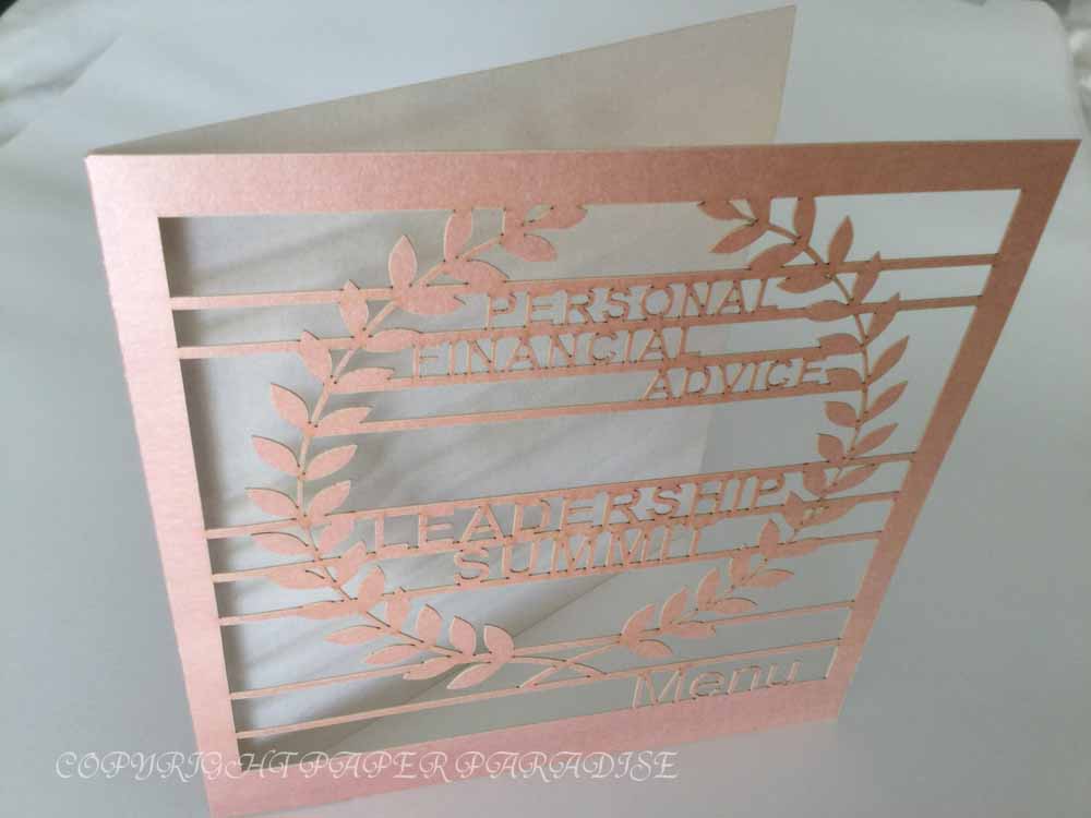 Laser Cut Stationery Paper Paradise, Home of Fine Papers and Invitations