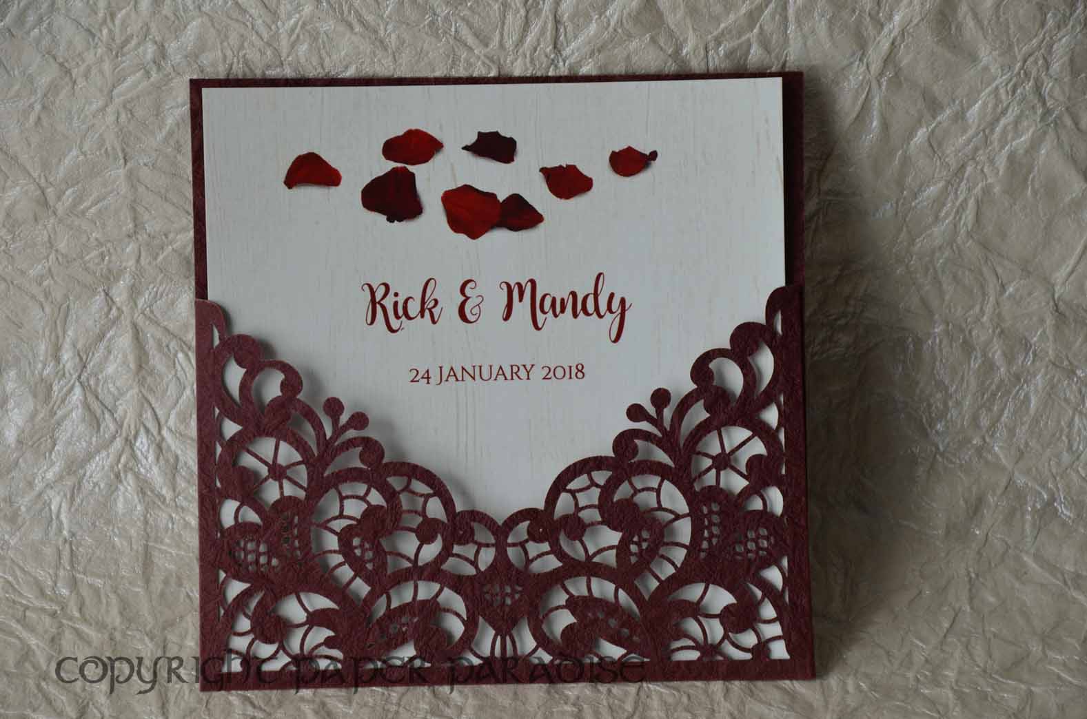 Laser Cut Stationery Paper Paradise, Home of Fine Papers and Invitations