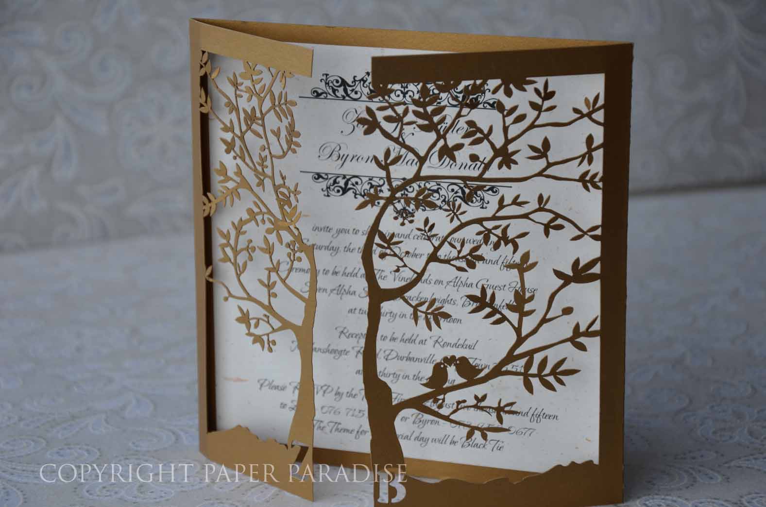 Laser Cut Stationery Paper Paradise, Home of Fine Papers and Invitations