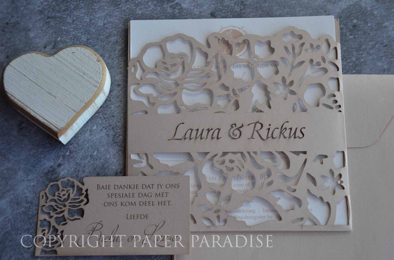 Laser Cut Stationery Paper Paradise, Home of Fine Papers and Invitations