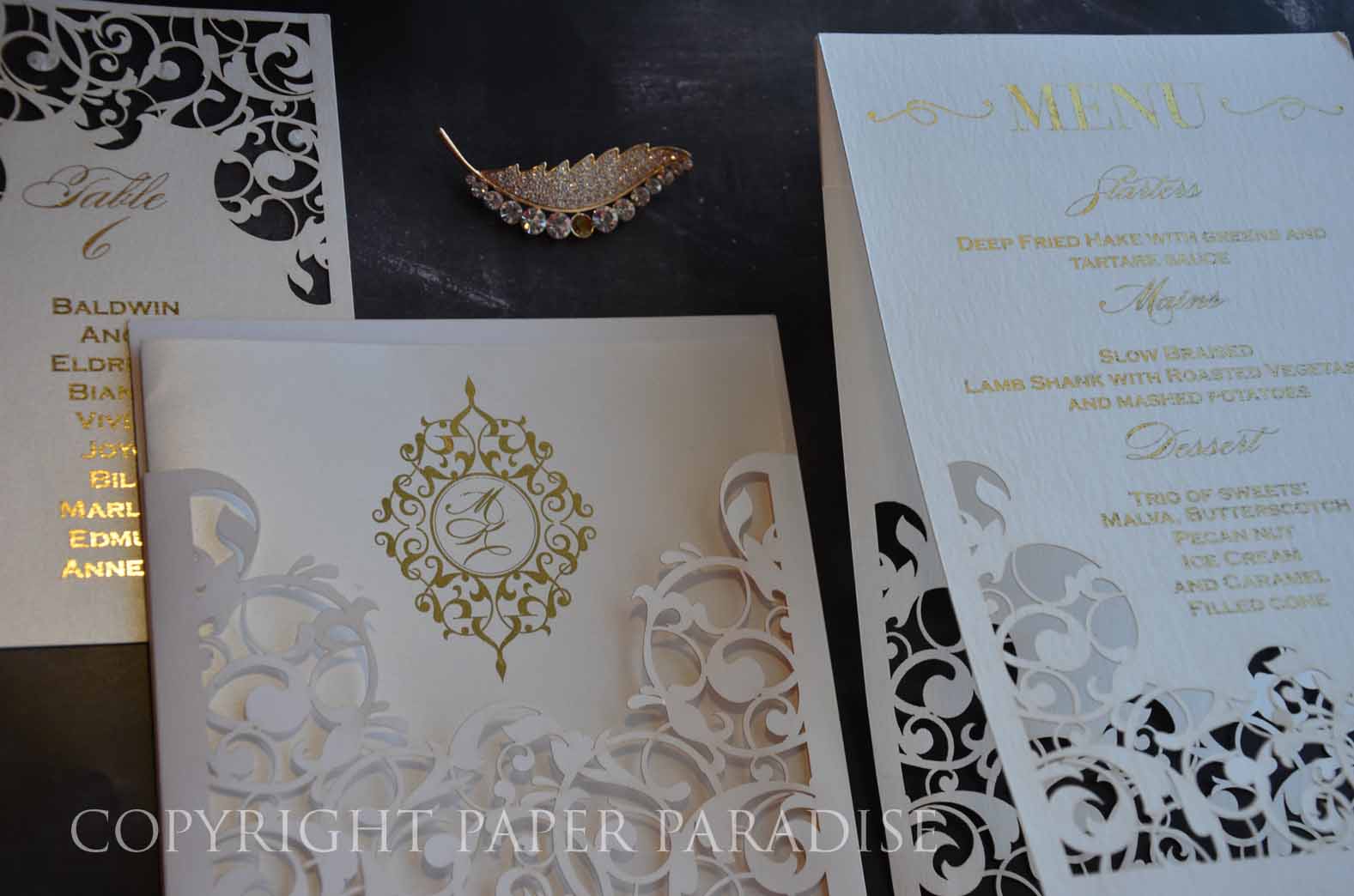 Laser Cut Stationery Paper Paradise, Home of Fine Papers and Invitations