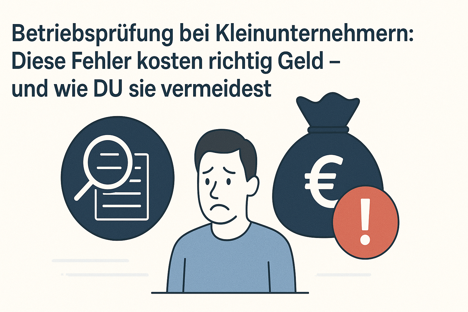 Betriebsprüfung bei Selbstständigen und Kleinunternehmern: Diese Fehler kosten richtig Geld – und wie Du sie vermeidest