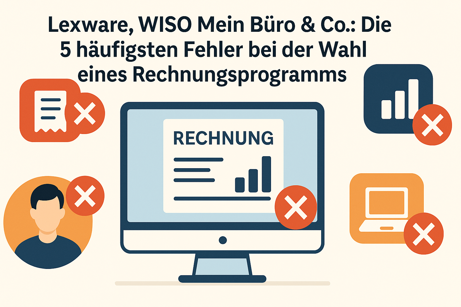 Lexware, WISO Mein Büro & Co.: Die 5 häufigsten Fehler bei der Wahl eines Rechnungsprogramms