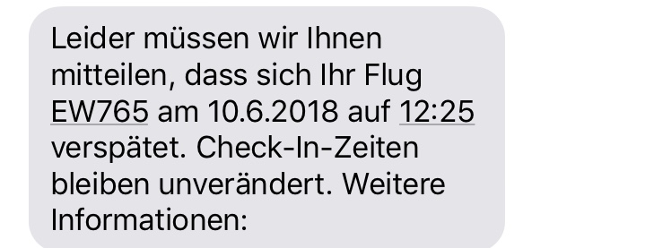 11:55 Uhr, Zurich Airport:  As expected at that time, another delay massage...