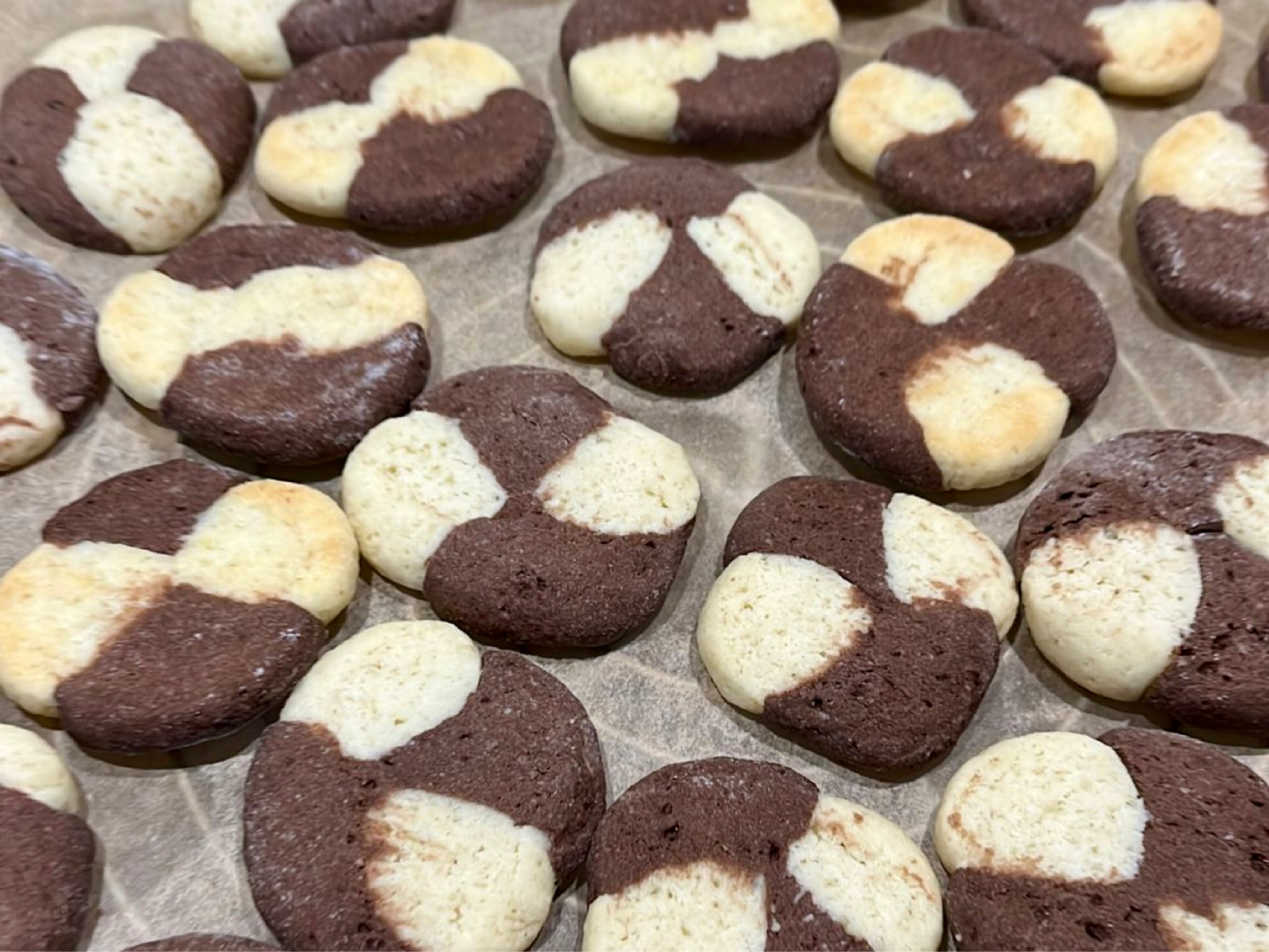 Zwart-witte koekjes