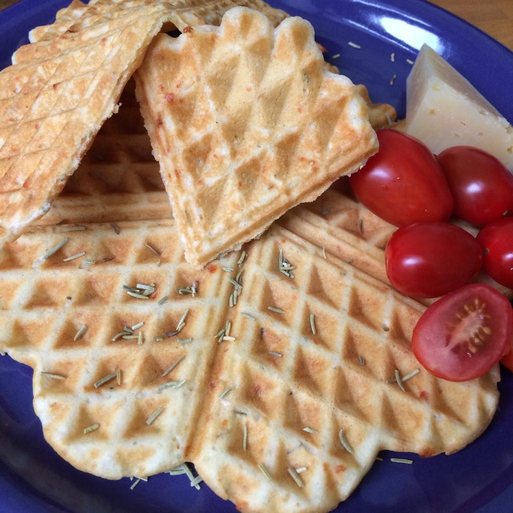 Rosmarin parmesan wafels - Rosmarin parmesan waffles