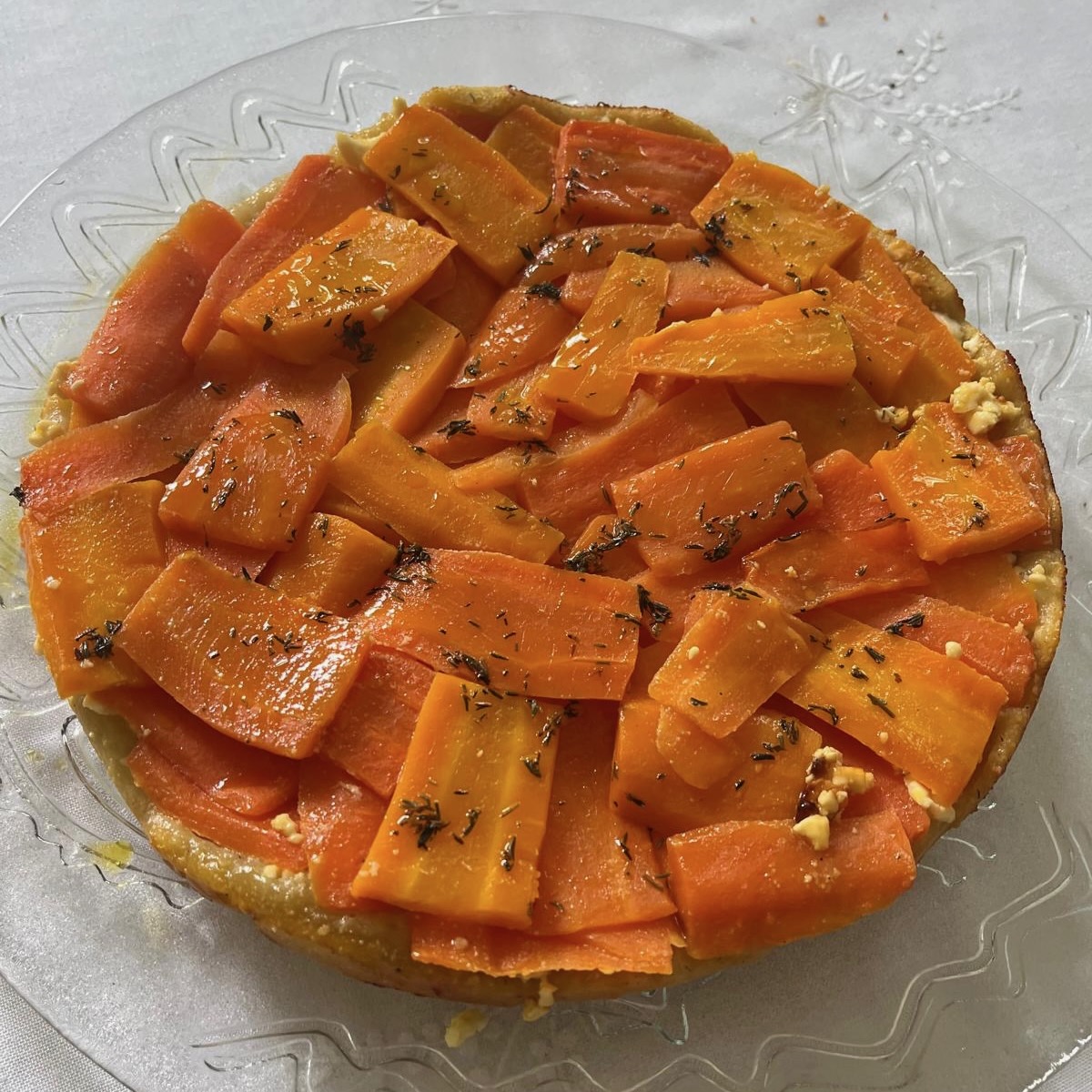 Tarte tatin carotte and ricotta