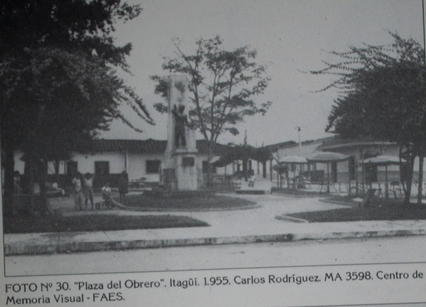 Parque Obrero 1955. Imagen extraída del centro de Historia de itagüí
