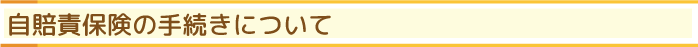 自賠責保険の手続きについて