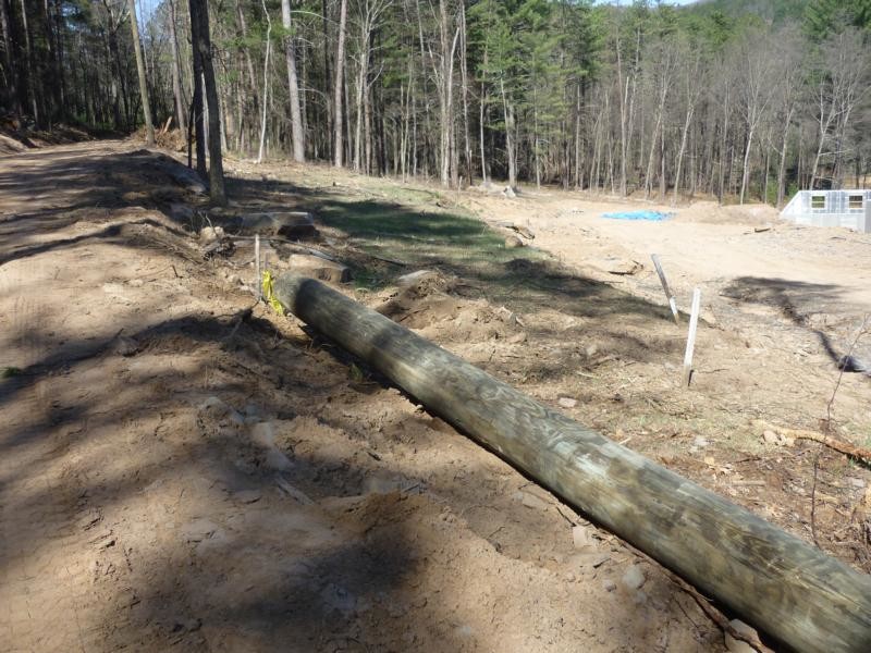 power poles are planted