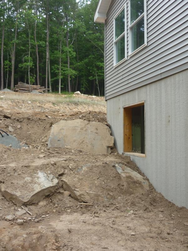 backfill and landscaping