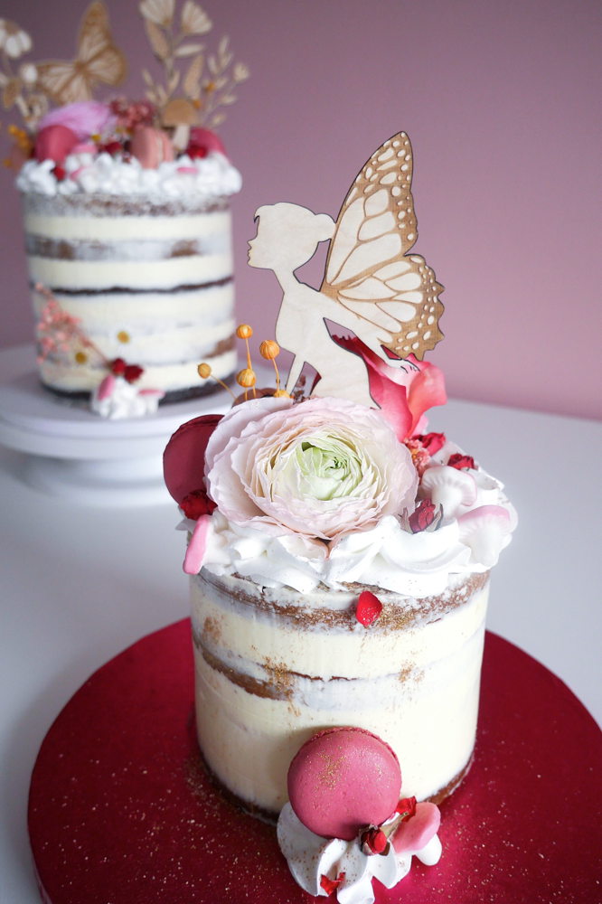 Fairy Cake mit Erdbeer Himbeer creme – Backmichgluecklich Atelier