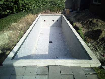 Teichbau von Koiteich, Schwimmteich etc., faltenfreies Verschweißen d