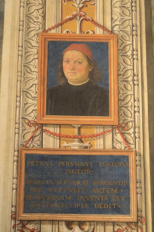 Perugia, Collegio del Cambio, Selbstbildnis Perugino