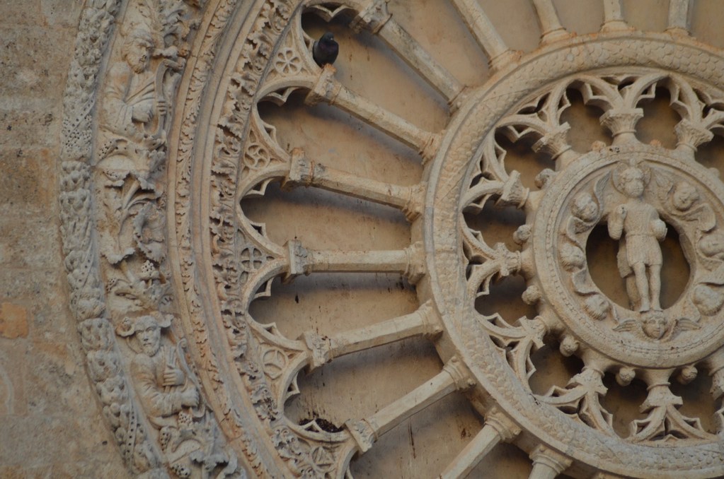 Ostuni, Kathedrale, Detail der Fensterrose