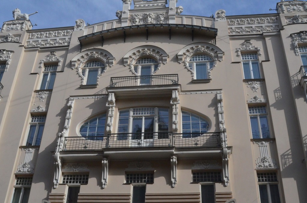 Riga, Alberta iela/Albertstraße 4, Jugendstilfassade (Architekt: Michail Eisenstein, 1904)