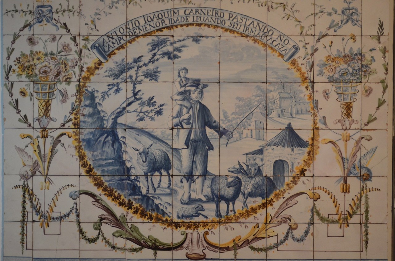 Der Aufstieg des Hutmachers Antonio Joaquim Carneiro vom Schaf- ... (Lissabon, Museu Nacional do Azulejo)