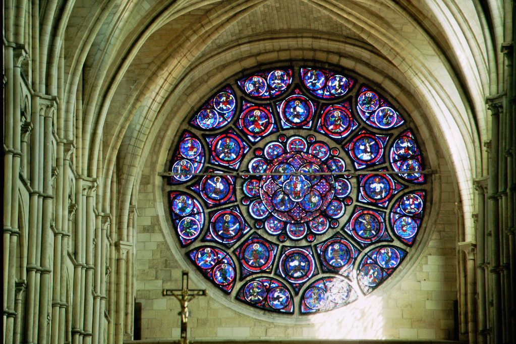 Laon, Kathedrale, Fensterrose des Chores