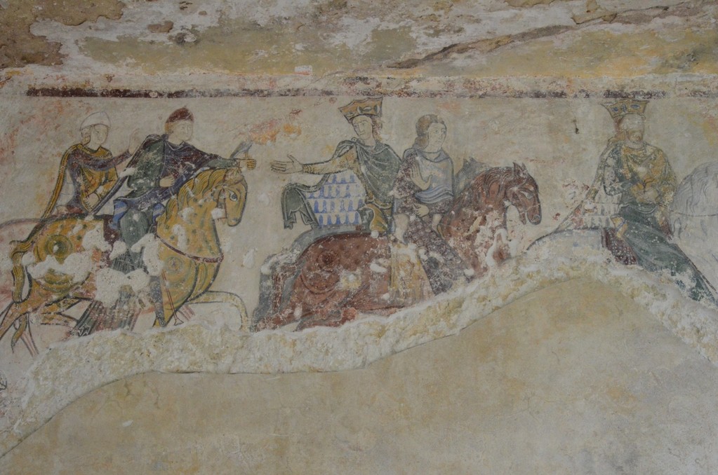 Die englische Königsfamilie (Fresko, Chinon, Kapelle Sainte-Radegonde)