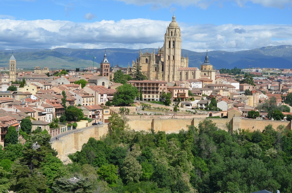 Segovia, Blick vom Alcázar auf die Kathedrale