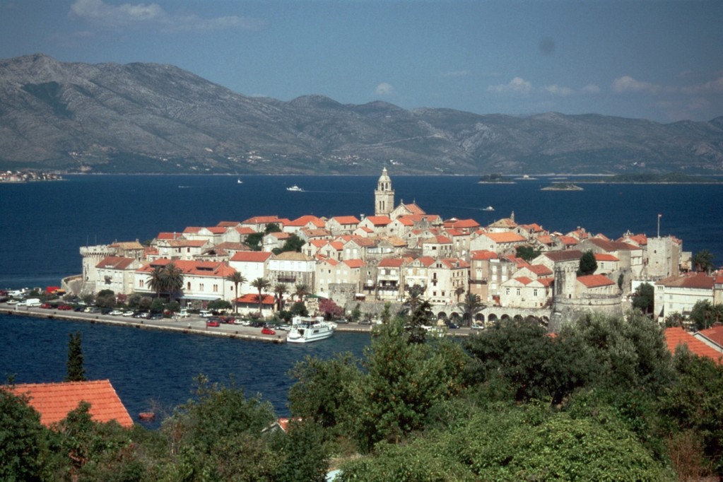 Blick auf Korčula-Stadt