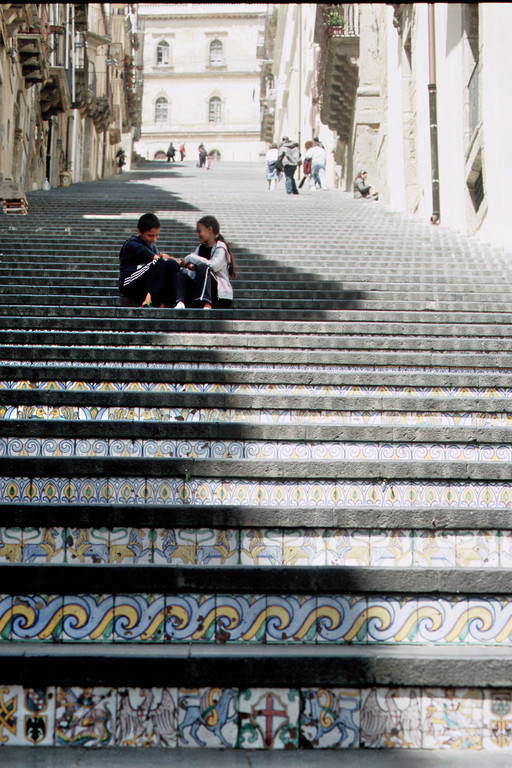 Caltagirone, Treppe aus glasierten Fliesen