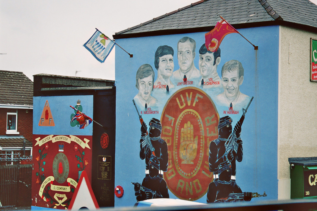 Belfast, Shankill Road, Mural der Ulster Volunteer Force