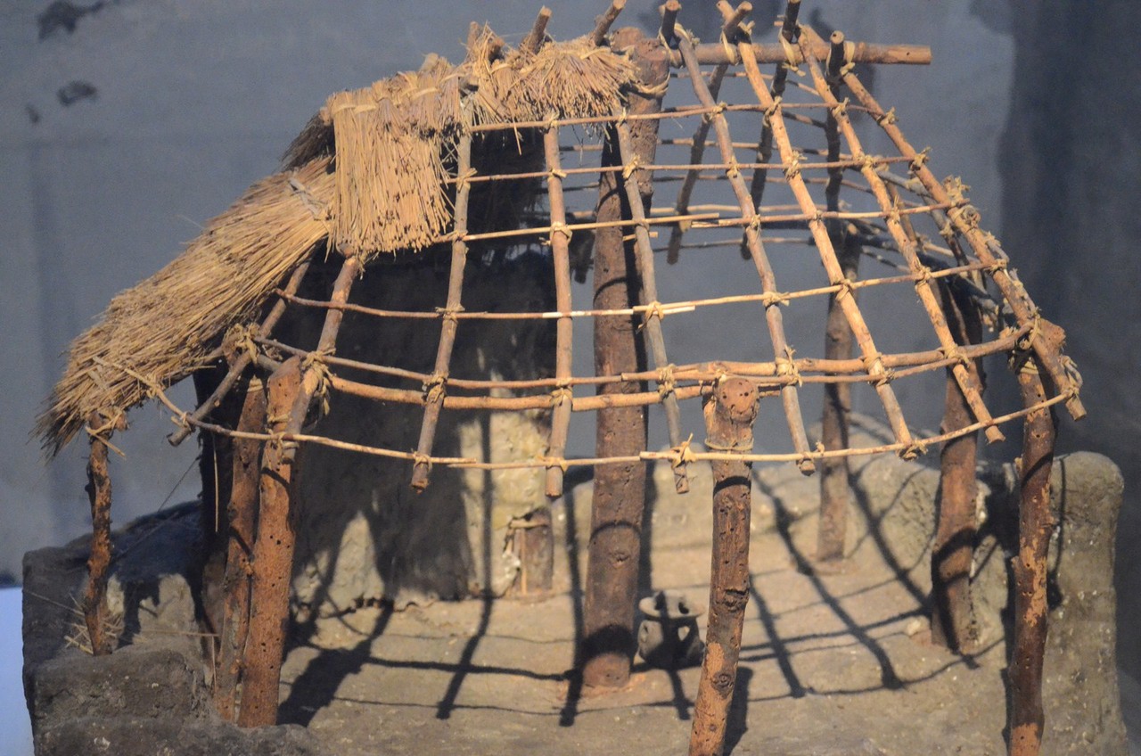 Modell einer vorrömischen Hütte auf dem Palatin (Museo Palatino)