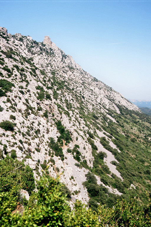 Blick auf das Château de Quéribus