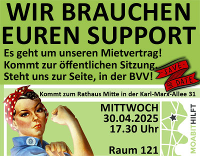 ‼️WIR BRAUCHEN SUPPORT - save the date !‼️
