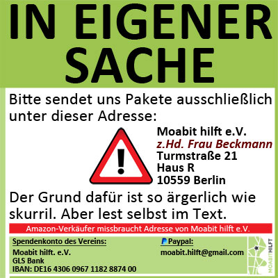 Amazon-Verkäufer missbraucht unsere Adresse