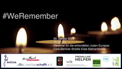 Kommt auch! Setzt ein Zeichen! #weRemember