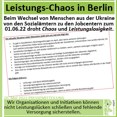 Gemeinsame Pressemitteilung || Leistungs-Chaos in Berlin !